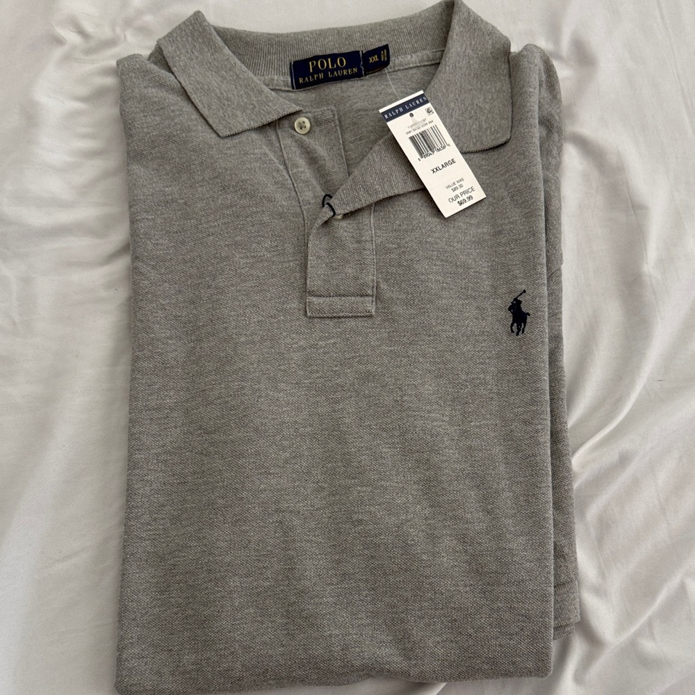NWT Ralph Lauren Classic Gray Polo Shirt